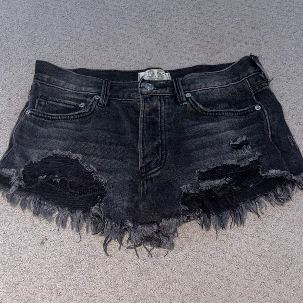 free people jean shorts - Picture 2 of 4